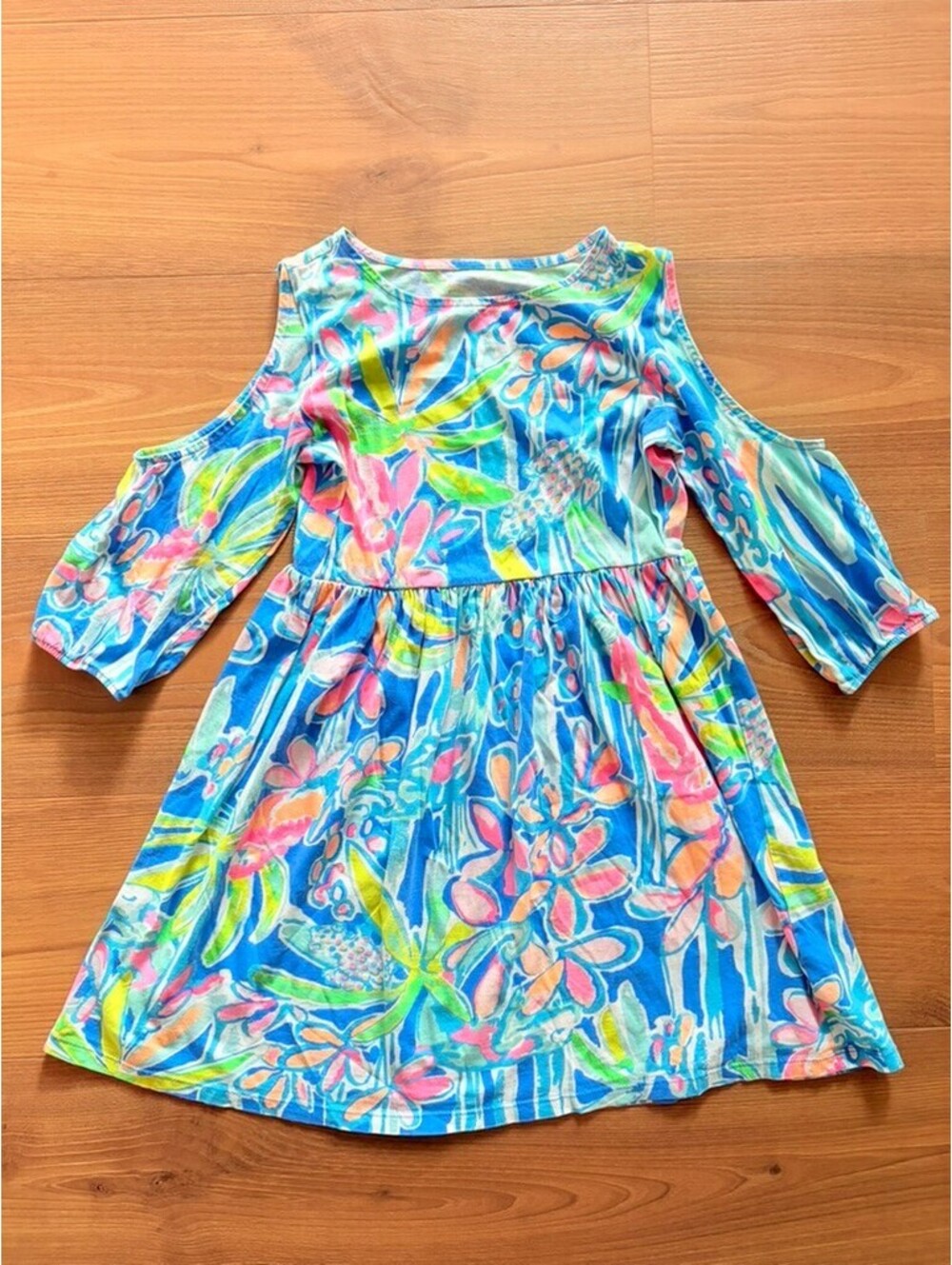 Lilly Pulitzer Mini Linn cold-shoulder dress in Jungle Hoppin